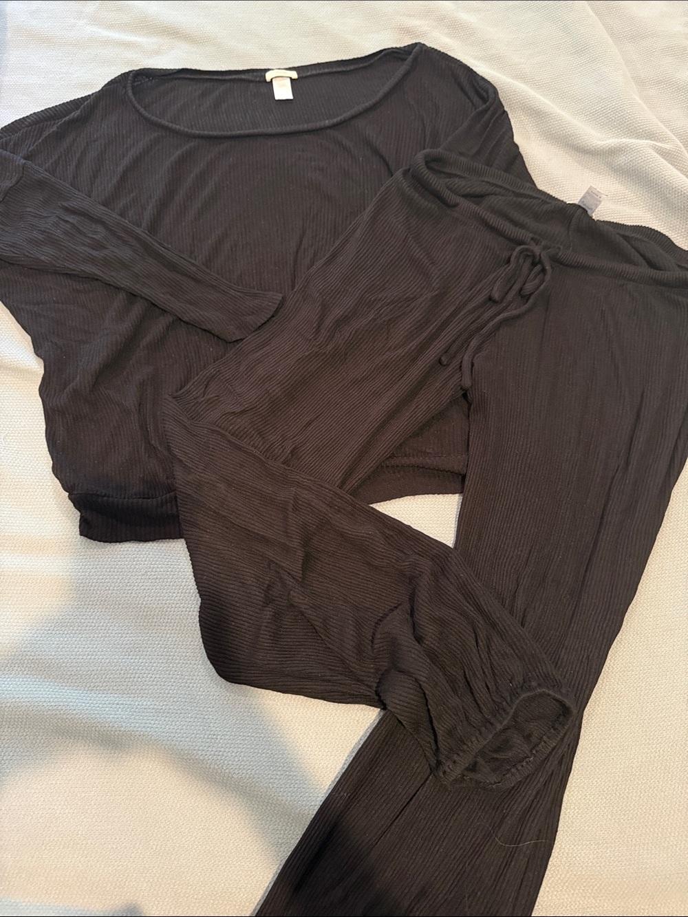 Eberjey Women's Ribbed Lounge Pajama Set - Black